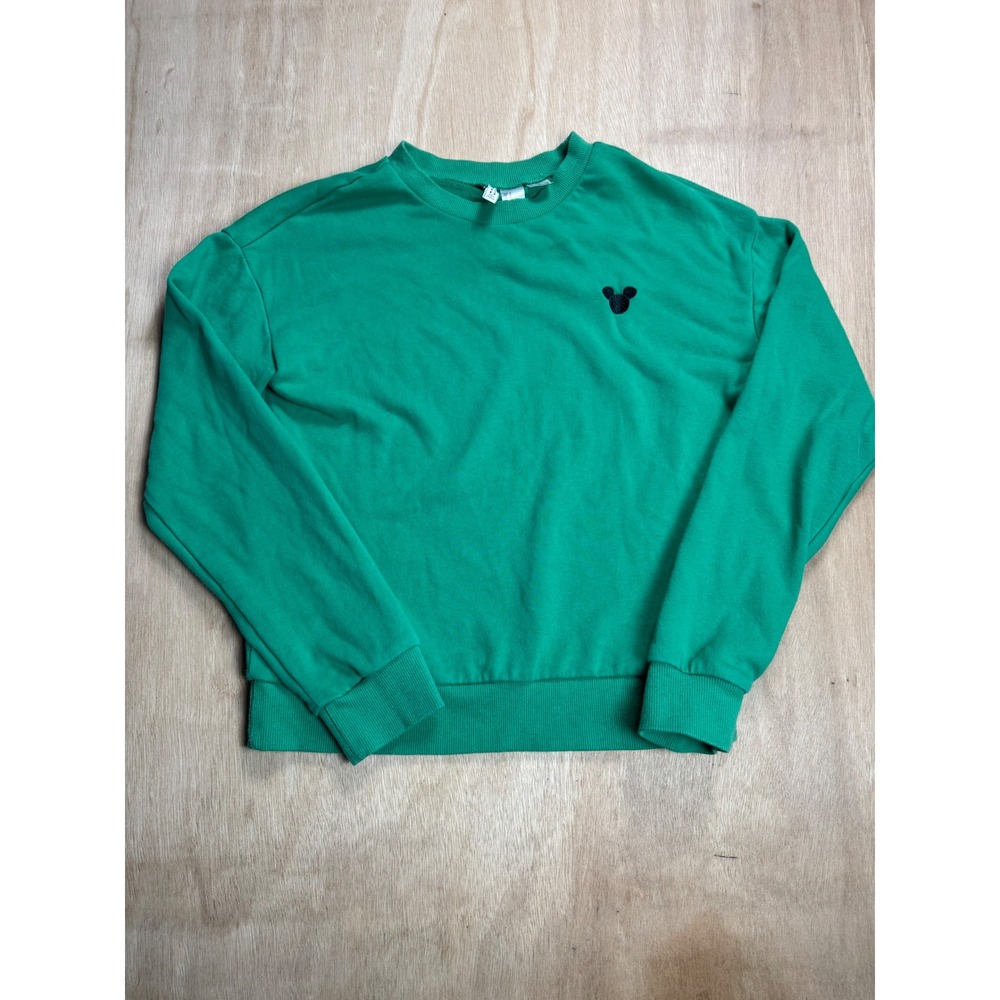 H&M Divided Disney Mickey Mouse Green‎ Sweatshirt Women's Size S